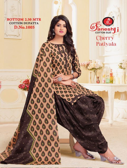 Cherry Patiyala Vol 4 By Ganeshji Indo Cotton Dress Material Wholesale Market In Surat